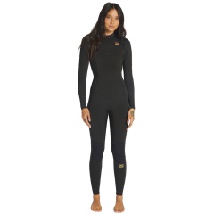 Neoprenanzug damen Billabong Synergy 3/2 Front Zip - Wild Black-T.12