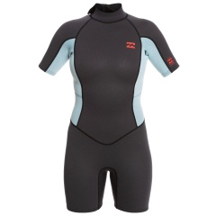 Neopren shorty damen Billabong Launch back zip 2 mm - Grau-T.8