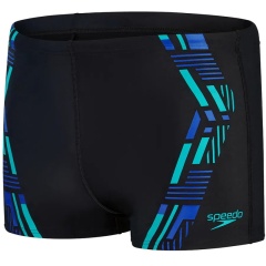 Badeshort Tech Print Speedo Black/Fed Red/White - Größe 42