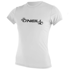 Lycra femme manches courtes O'Neill Basic Skins Sun Shirt Blanc