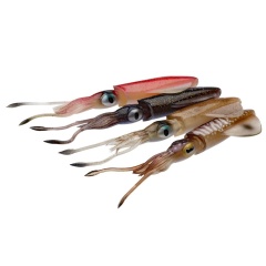 Gummiköder Savage Gear 3D LB Swim squid - 12.5cm 11g 3pcs Green Eye