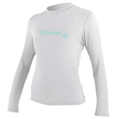 Lycra femme manches Longue O'Neill Basic Skins Sun Shirt Blanc