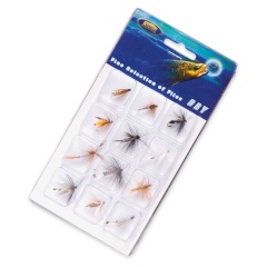 Satz mit 12 Trockenfliegen Lineaeffe
