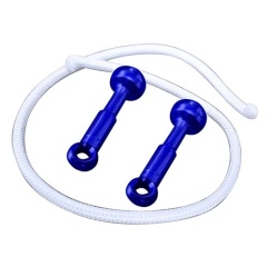 Blauer EpsealonAlu-Einsatz für Bungee-Seil-Montage