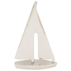 Segelboot Passatwind Papierpresse vernickeltes Messing