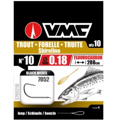 Haken montiert VMC 7052 Schwarz Spezial Forelle