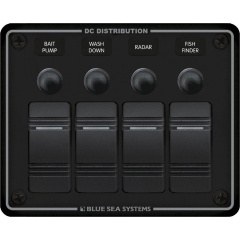 Schalttafel Blue Sea 4-Wege Schwarz