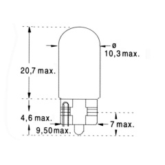 Glührbirne Wedge VDM 12V - 3W