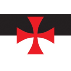 Schöne DécomarineTemplerflagge 90 x 150