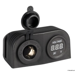 Digitales Osculati Voltmeter 8/32V und Zigarettenanzünderanschluss