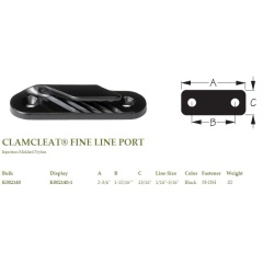 Klampe Sea-Lect Designs Clamcleat Line Port