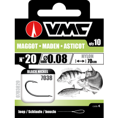 Gebundene angelhaken Vmc 7038 Maggot/Asticot - Nr. 20 auf 0,08/100