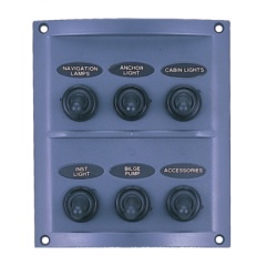 Schalttafel Plastimo 6-Wege-Kunststoff