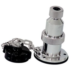 Wasserdichte Steckdose aus verchromtem PlastimoMessing 3 A