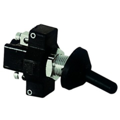 Schwarzer PlastimoKunststoff-Kippschalter ON-OFF