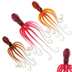 Gummiköder Savage gear Salt 3D Oktopus – 120 g UV Orange glow