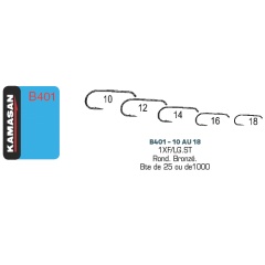 Angelhaken KAMASAN B401 - 1000er Packung - H12