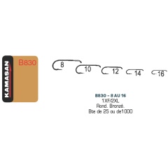 Angelhaken KAMASAN B830 - 25er Packung - H8