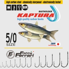 Einzelne Öse hamecon Fishing Ferrari Kaptura Baithalter beringt BRONZ N°8
