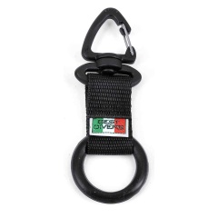 Best Divers Ring-Schnalle mit schwarzem Gurt und Clip, schwarz