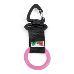 Best Divers Ring-Schnalle mit schwarzem Gurtband und rosa Clip