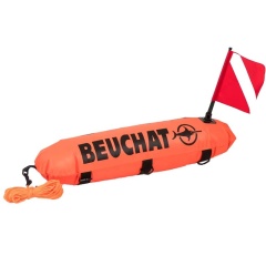 Bouée longue gonflable chasse sous marine Beuchat Double Enveloppe Torpedo