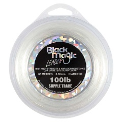 Nylon angelschnur Shock leader Black Magic Supple Trace - 50LB