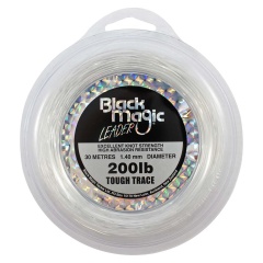 Nylon angelschnur Shock leader Black Magic Tough Trace - 400LB