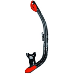 Tuba Plongée Snorkeling Mares Ergo Dry Noir/Rouge