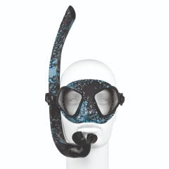 Schnorchel Maske Set Speerfischen C4 Meltemi Anti-Beschlag - Camoskin Ozean Condor
