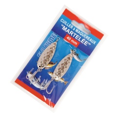 2 gehämmerte Makrelenlöffel 60 mm