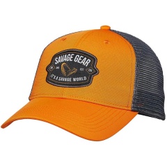 Kappe Savage Gear Trucker-Cap mit Abzeichen in Orange