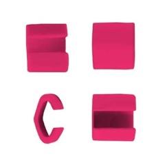 Leaderfins -Befestigungsclips, rosa Hard