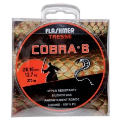 Geflochtene Schnur Flashmer Cobra 8 Grau 135 m