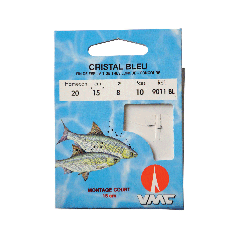 Blauer Kristall 9011 BL 15 cm angelhaken Nr. 18 auf Nylon 12/100