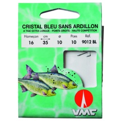 Blauer Kristall ohne Widerhaken 9012 BL 35 cm Haken N°18 auf Nylon 12/100