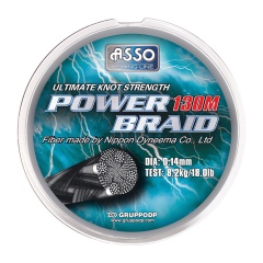 Geflochtene Schnur Asso Power Braid Schwarz 130 m