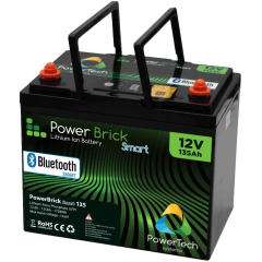 Wasserdichter Lithium-Akku PowerTeck Powerbrick+ BT 12V 135Ah