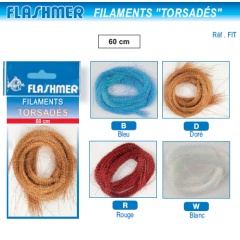 Blau gedrehte Filamente