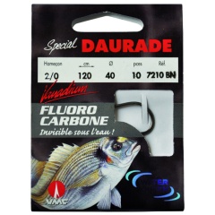 Fluorocarbon für Meerbrassen 7210 BN 150 cm Haken N°1/0 auf Nylon Fluorocarbon 35/100