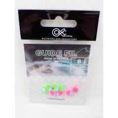 Schnurführung C&C Fishing - n°2 Rosa/Grün Himmelblauer Hintergrund