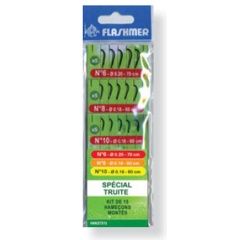 15-teiliges Set Montierte-haken Spezial für Forellen Nr. 6 + 8 +10