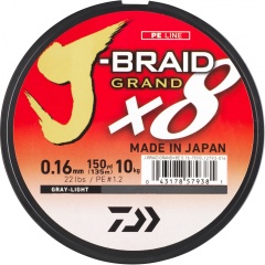 Geflecht Daiwa J-Braid Grand X8 grau 22/100 270 M 17kg