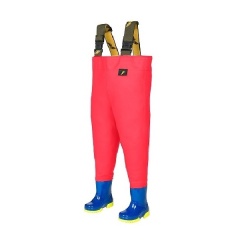 Latzhose Kidsplay Rot mit Marinestiefeln Größe 34-35