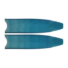 Blätter Leaderfins Blue Ice Fibre – Soft – Blau – Längsträgern Schwarz – Ohne Logo