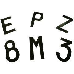 Klebebuchstaben EuromarineGomfix schwarz 180mm