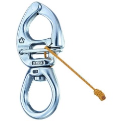 Lastöffnender Karabiner mit Wichardgroßer Edelstahlöse HR