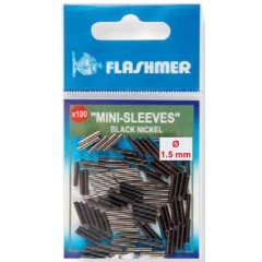 100 Mini-Klemmhülsen Bronziert 1.5 mm