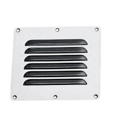 Rechteckiges Lüftungsgitter aus Edelstahl 115 x 130 mm