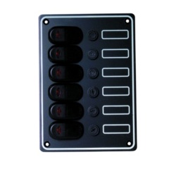 Schalttafel Plastimo aluminium 6-Wege